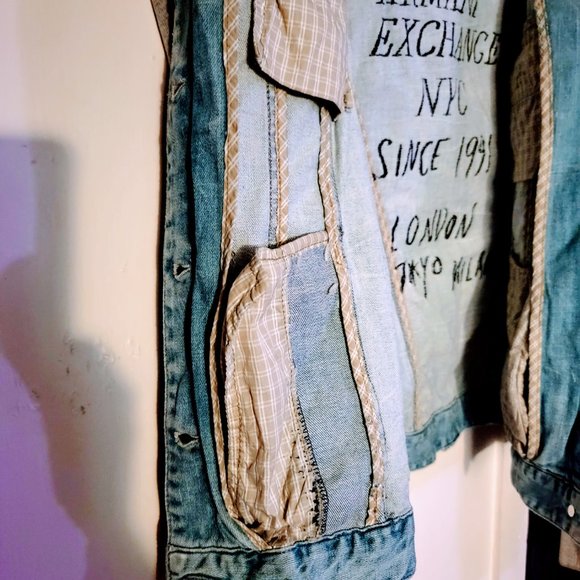 🌻 Armani Exchange 🌻 Large 🌻 Hooded Jean Sweater Jacket 🌻 Lightweight 🌻 - Picture 9 of 15